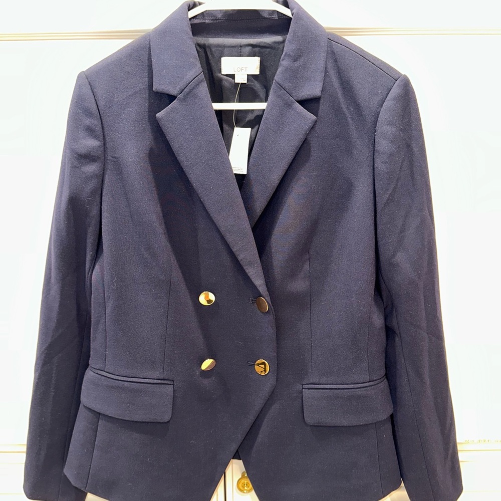Ann Taylor Loft Navy Blue Blazer, BNWT